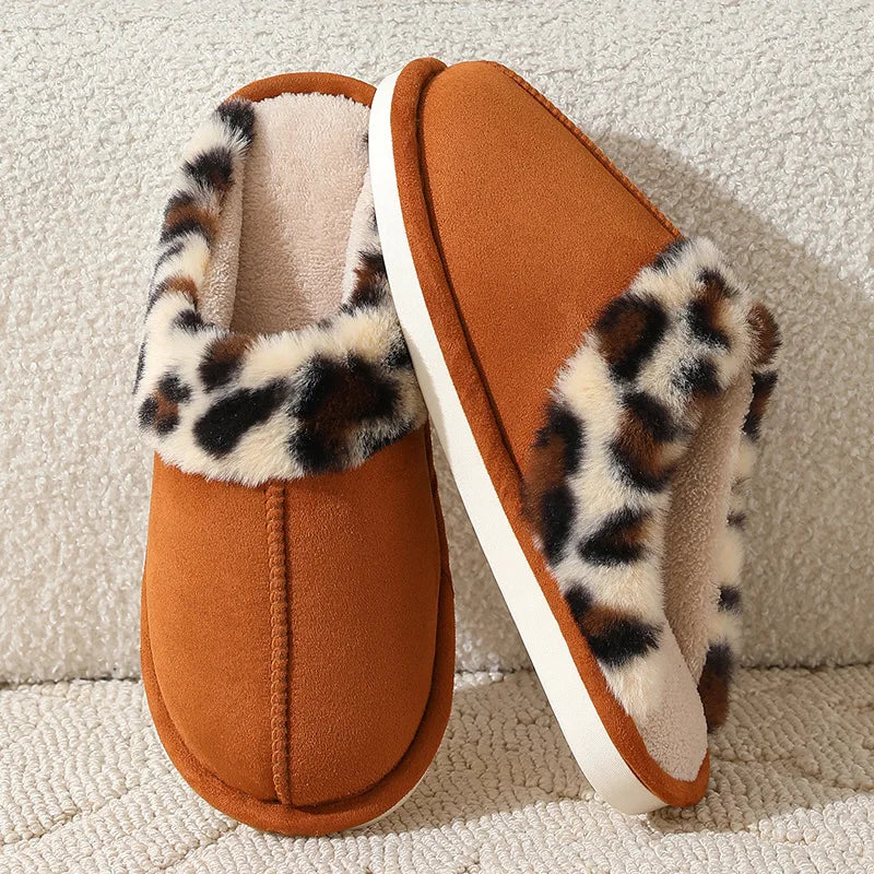 Leopard Print Cozy Slippers
