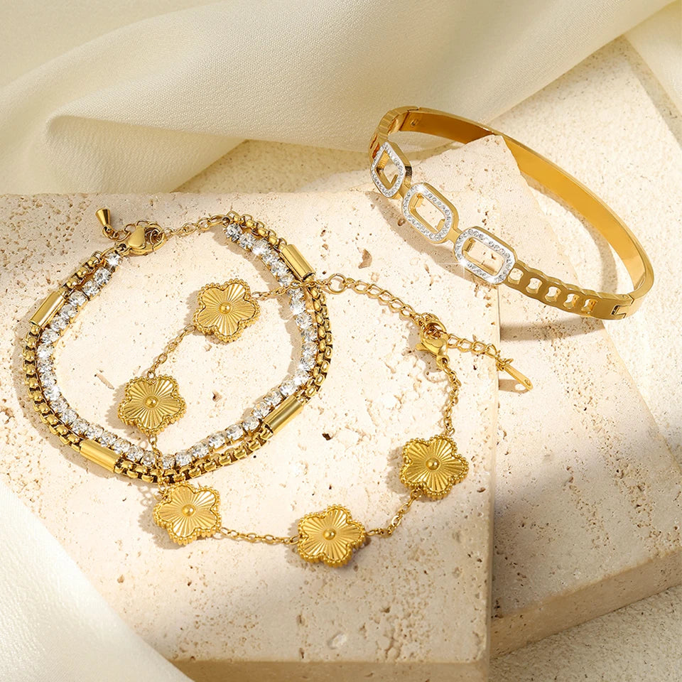 3-Piece Golden Year Bracelet Set