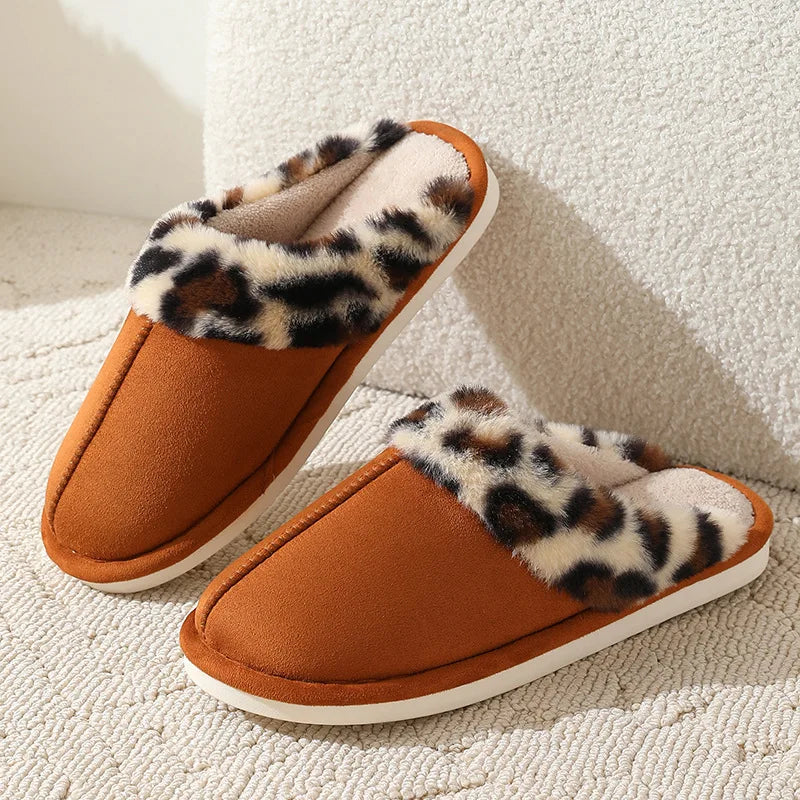 Leopard Print Cozy Slippers