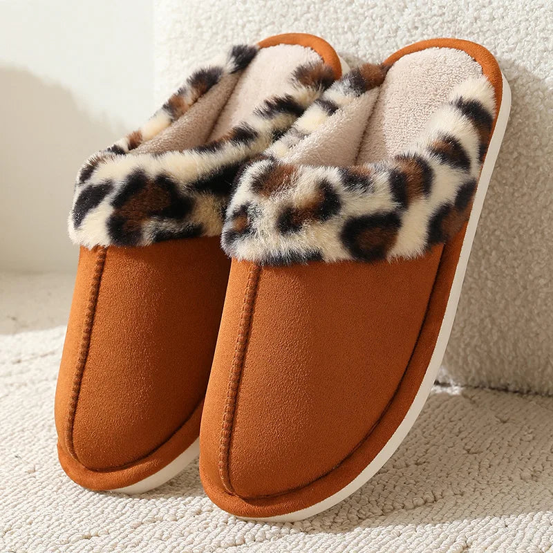 Leopard Print Cozy Slippers