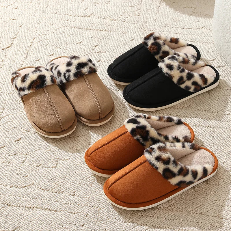 Leopard Print Cozy Slippers