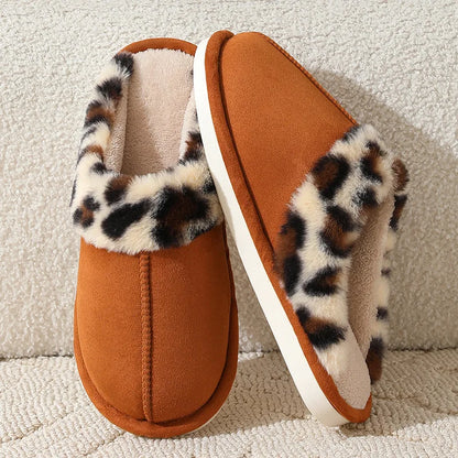 Leopard Print Cozy Slippers