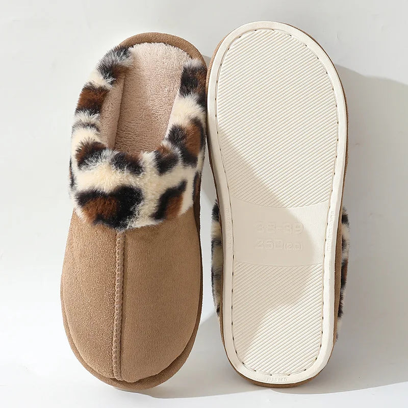 Leopard Print Cozy Slippers