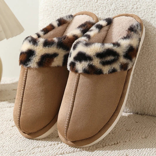 Leopard Print Cozy Slippers